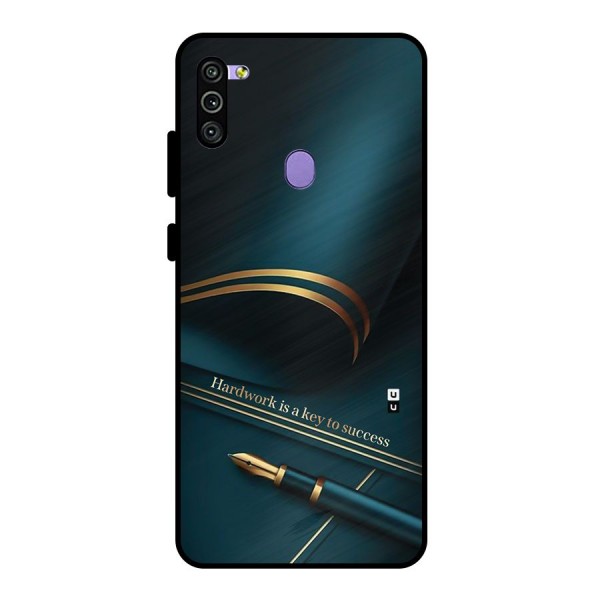 Hardwork Is Key Metal Back Case for Galaxy M11