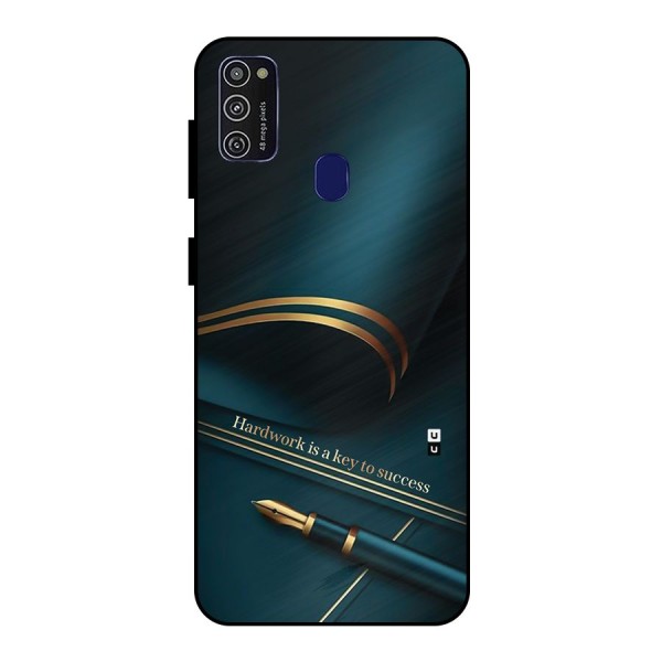 Hardwork Is Key Metal Back Case for Galaxy M21