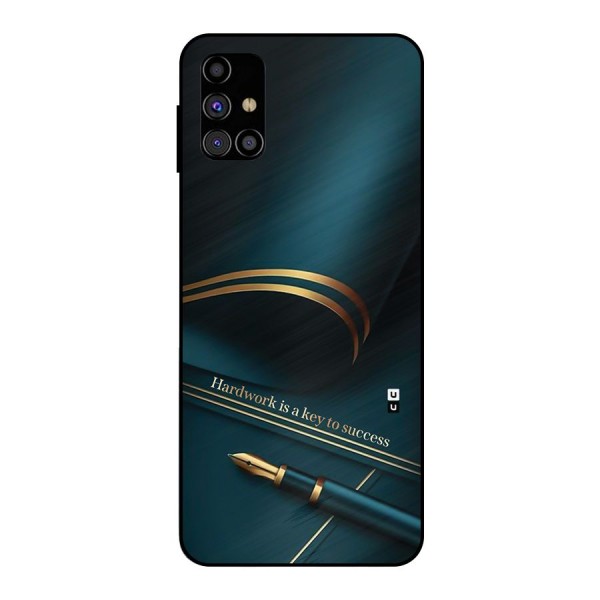 Hardwork Is Key Metal Back Case for Galaxy M31s