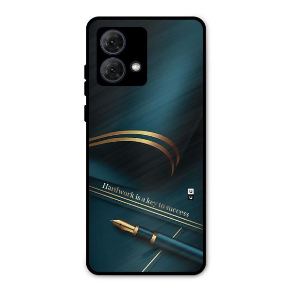 Hardwork Is Key Metal Back Case for Moto G84