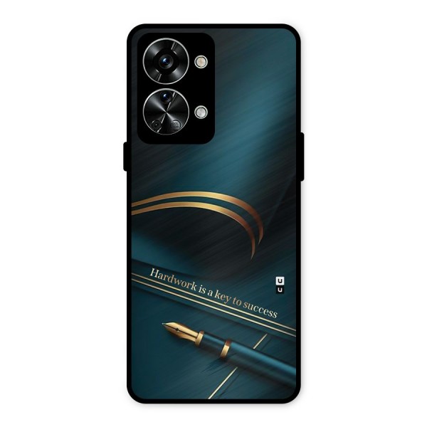 Hardwork Is Key Metal Back Case for OnePlus Nord 2T