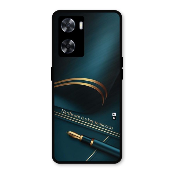 Hardwork Is Key Metal Back Case for Oppo A77