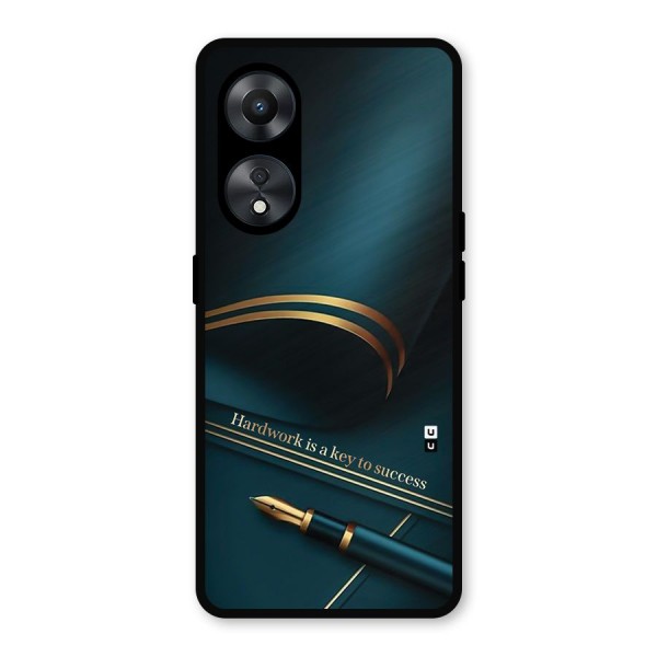 Hardwork Is Key Metal Back Case for Oppo A78