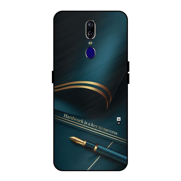 Hardwork Is Key Metal Back Case for Oppo F11