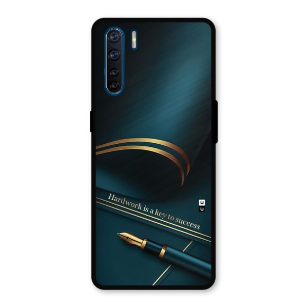 Hardwork Is Key Metal Back Case for Oppo F15