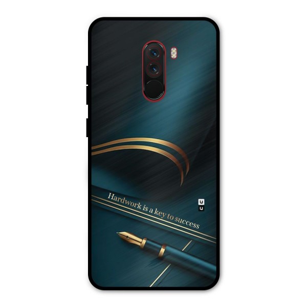 Hardwork Is Key Metal Back Case for Poco F1