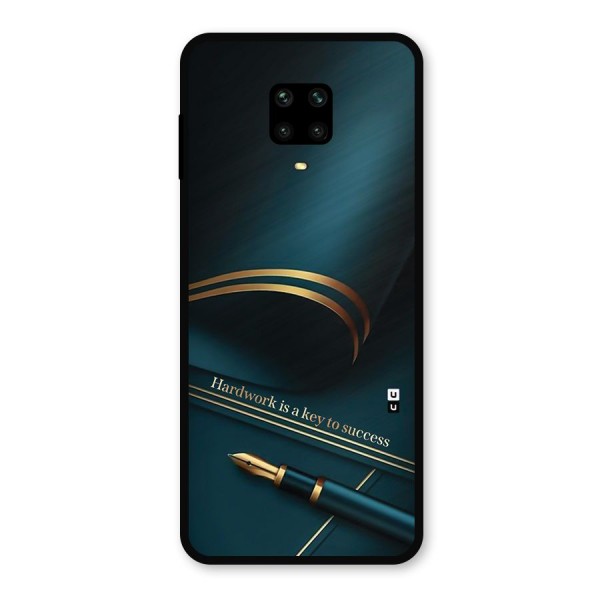 Hardwork Is Key Metal Back Case for Poco M2