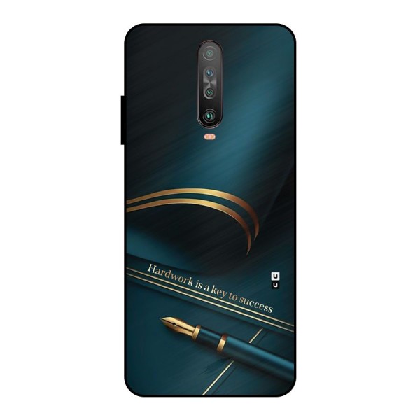 Hardwork Is Key Metal Back Case for Poco X2