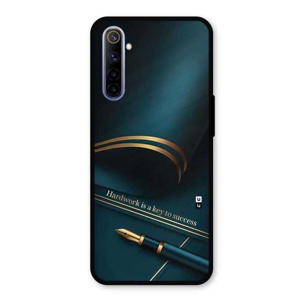 Hardwork Is Key Metal Back Case for Realme 6