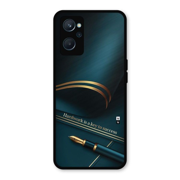 Hardwork Is Key Metal Back Case for Realme 9i