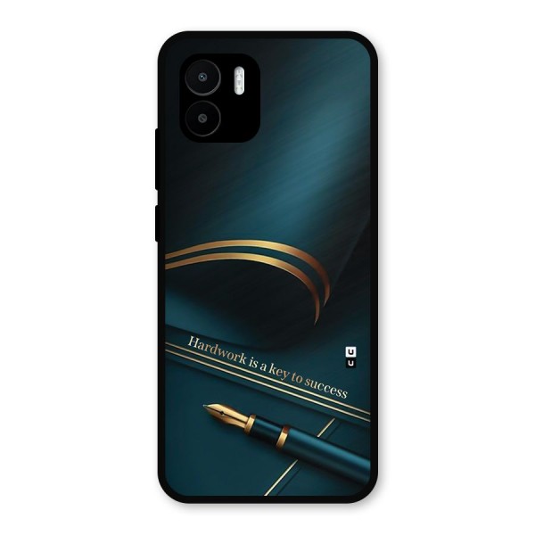 Hardwork Is Key Metal Back Case for Redmi A2