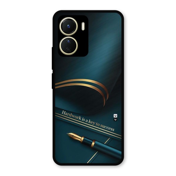 Hardwork Is Key Metal Back Case for Vivo T2x