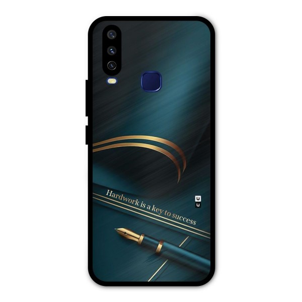 Hardwork Is Key Metal Back Case for Vivo U10