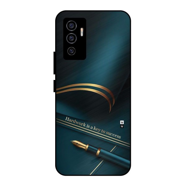 Hardwork Is Key Metal Back Case for Vivo V23e