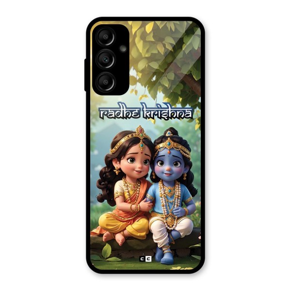 Hare Radhe Krishna Glass Back Case for Galaxy A14 5G