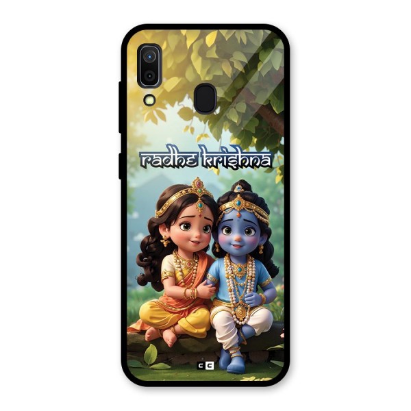 Hare Radhe Krishna Glass Back Case for Galaxy A30