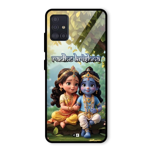 Hare Radhe Krishna Glass Back Case for Galaxy A51