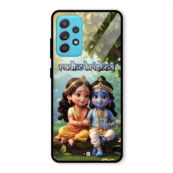 Hare Radhe Krishna Glass Back Case for Galaxy A52