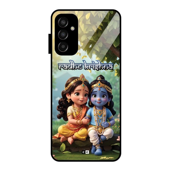 Hare Radhe Krishna Glass Back Case for Galaxy F13