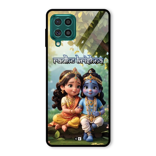 Hare Radhe Krishna Glass Back Case for Galaxy F62