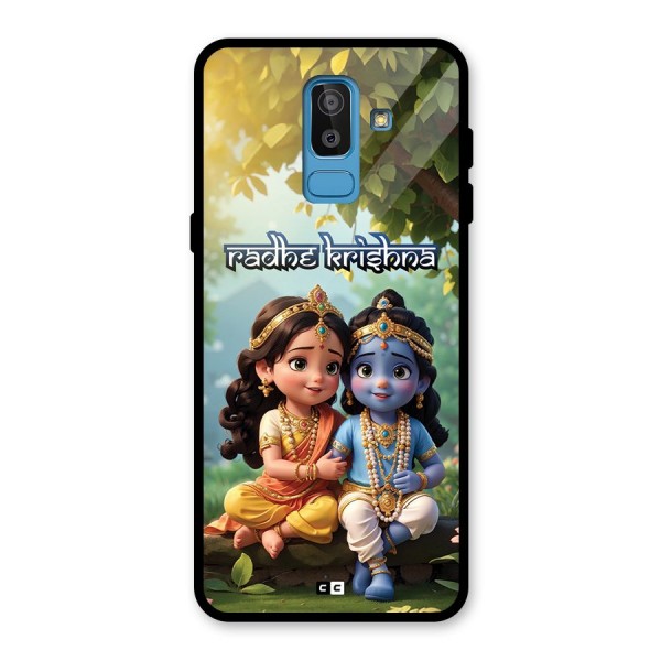 Hare Radhe Krishna Glass Back Case for Galaxy J8