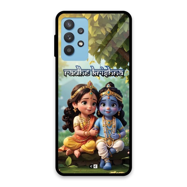 Hare Radhe Krishna Glass Back Case for Galaxy M32 5G