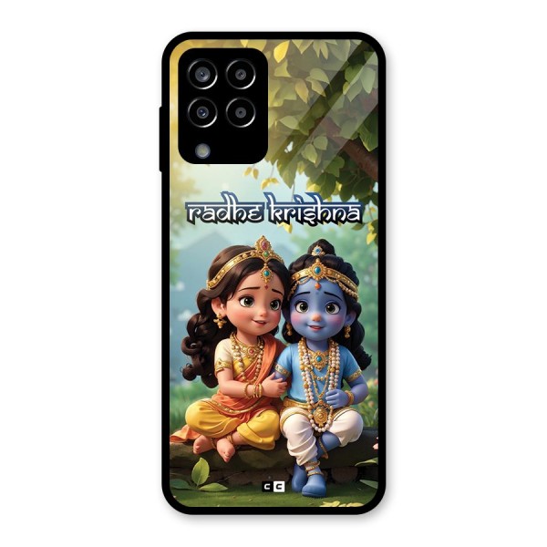 Hare Radhe Krishna Glass Back Case for Galaxy M33