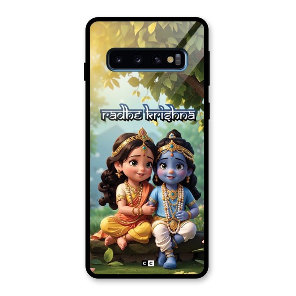 Hare Radhe Krishna Glass Back Case for Galaxy S10