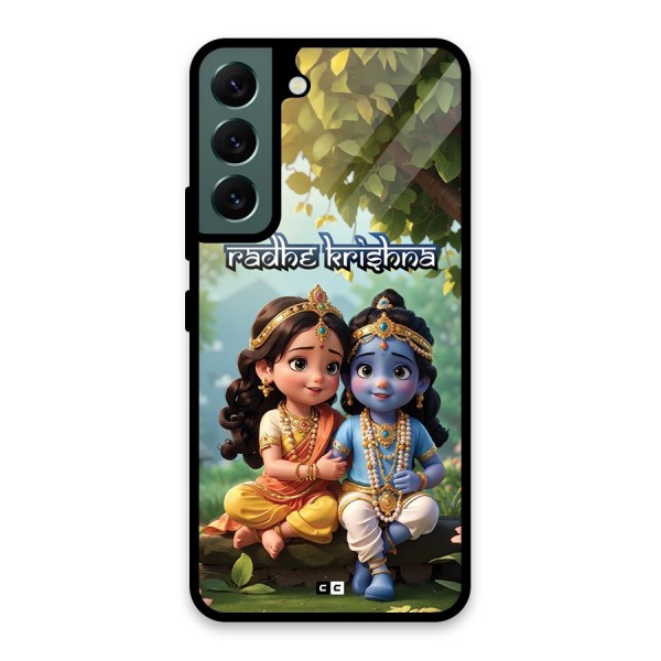 Hare Radhe Krishna Glass Back Case for Galaxy S22 5G