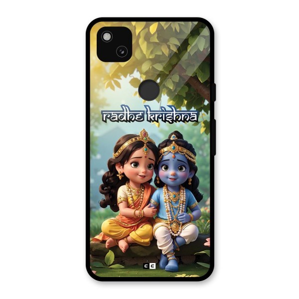 Hare Radhe Krishna Glass Back Case for Google Pixel 4a