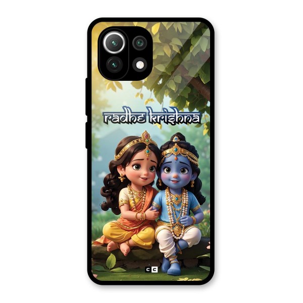 Hare Radhe Krishna Glass Back Case for Mi 11 Lite