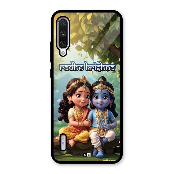 Hare Radhe Krishna Glass Back Case for Mi A3