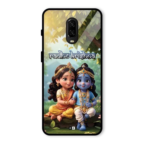 Hare Radhe Krishna Glass Back Case for OnePlus 6T