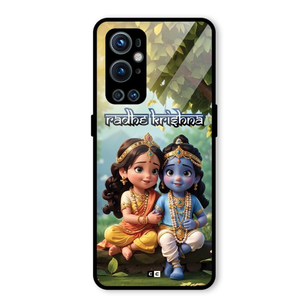 Hare Radhe Krishna Glass Back Case for OnePlus 9 Pro