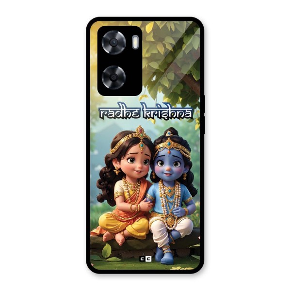 Hare Radhe Krishna Glass Back Case for Oppo A57 2022