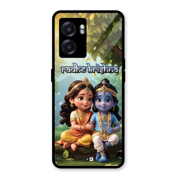 Hare Radhe Krishna Glass Back Case for Oppo K10 (5G)