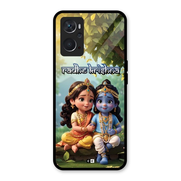 Hare Radhe Krishna Glass Back Case for Oppo K10 4G