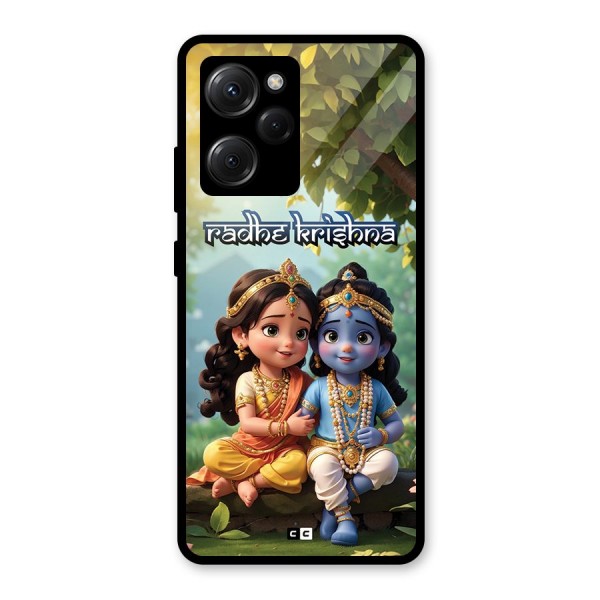 Hare Radhe Krishna Glass Back Case for Poco X5 Pro