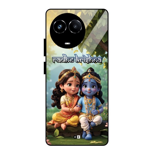 Hare Radhe Krishna Glass Back Case for Realme 11X