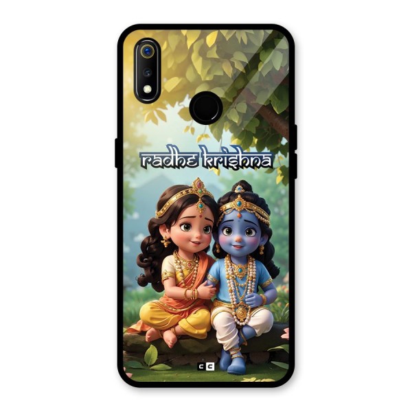 Hare Radhe Krishna Glass Back Case for Realme 3i