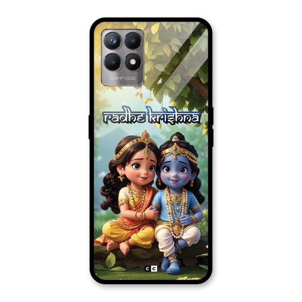 Hare Radhe Krishna Glass Back Case for Realme 8i