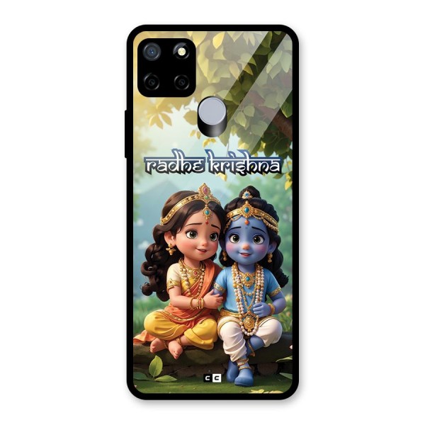 Hare Radhe Krishna Glass Back Case for Realme C12