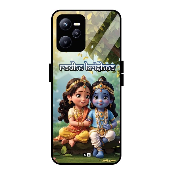 Hare Radhe Krishna Glass Back Case for Realme C35