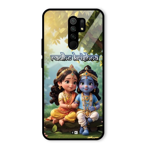 Hare Radhe Krishna Glass Back Case for Redmi 9 Prime