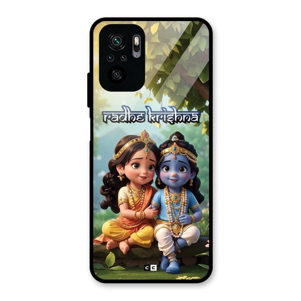 Hare Radhe Krishna Glass Back Case for Redmi Note 10