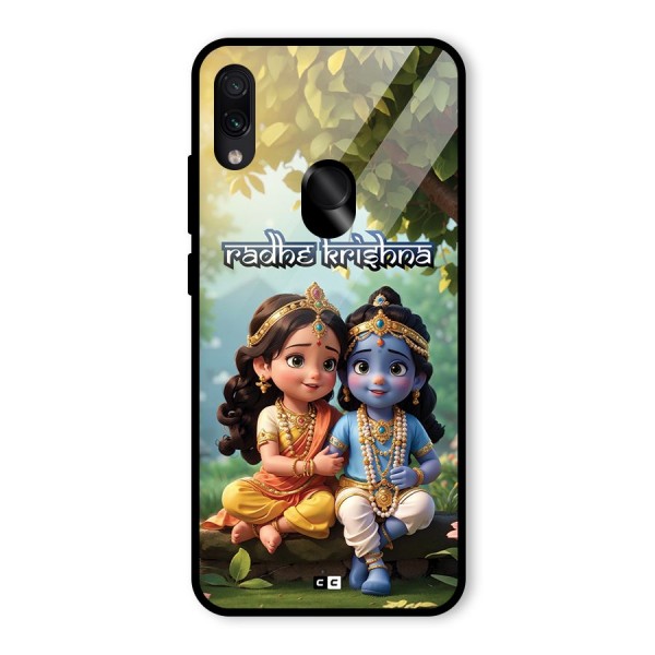 Hare Radhe Krishna Glass Back Case for Redmi Note 7