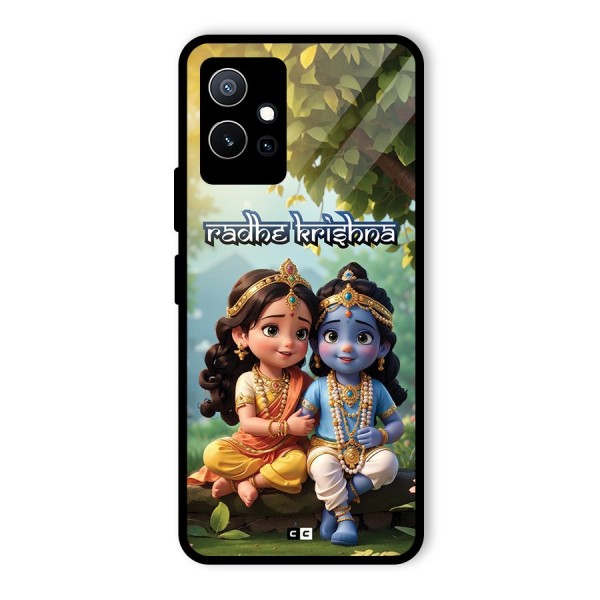 Hare Radhe Krishna Glass Back Case for Vivo T1 5G