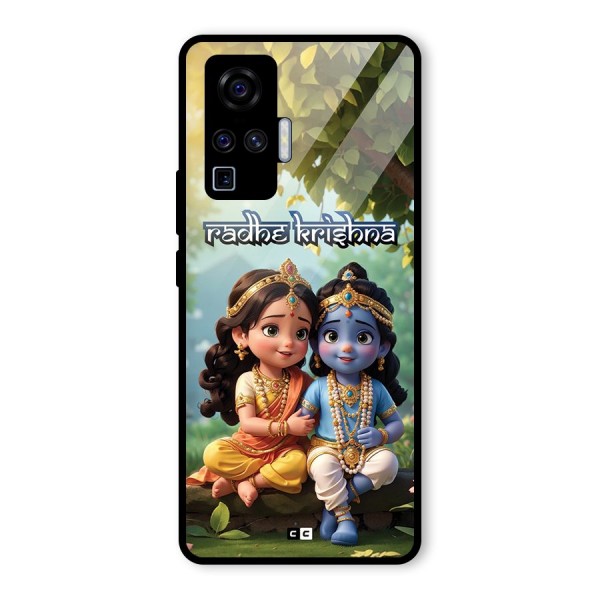 Hare Radhe Krishna Glass Back Case for Vivo X50 Pro