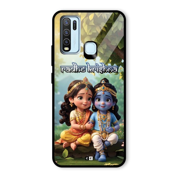 Hare Radhe Krishna Glass Back Case for Vivo Y50