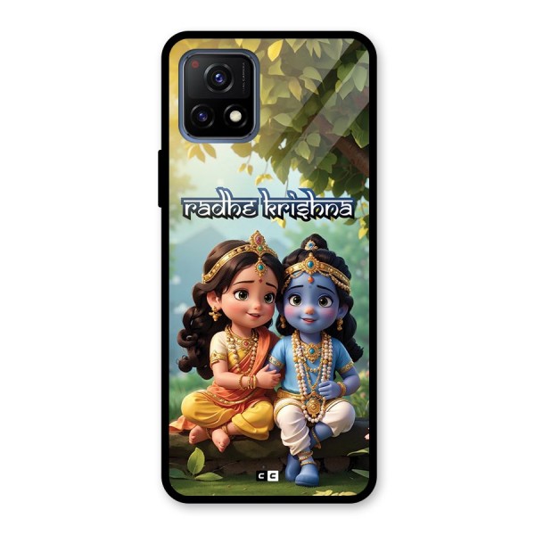 Hare Radhe Krishna Glass Back Case for Vivo Y72 5G